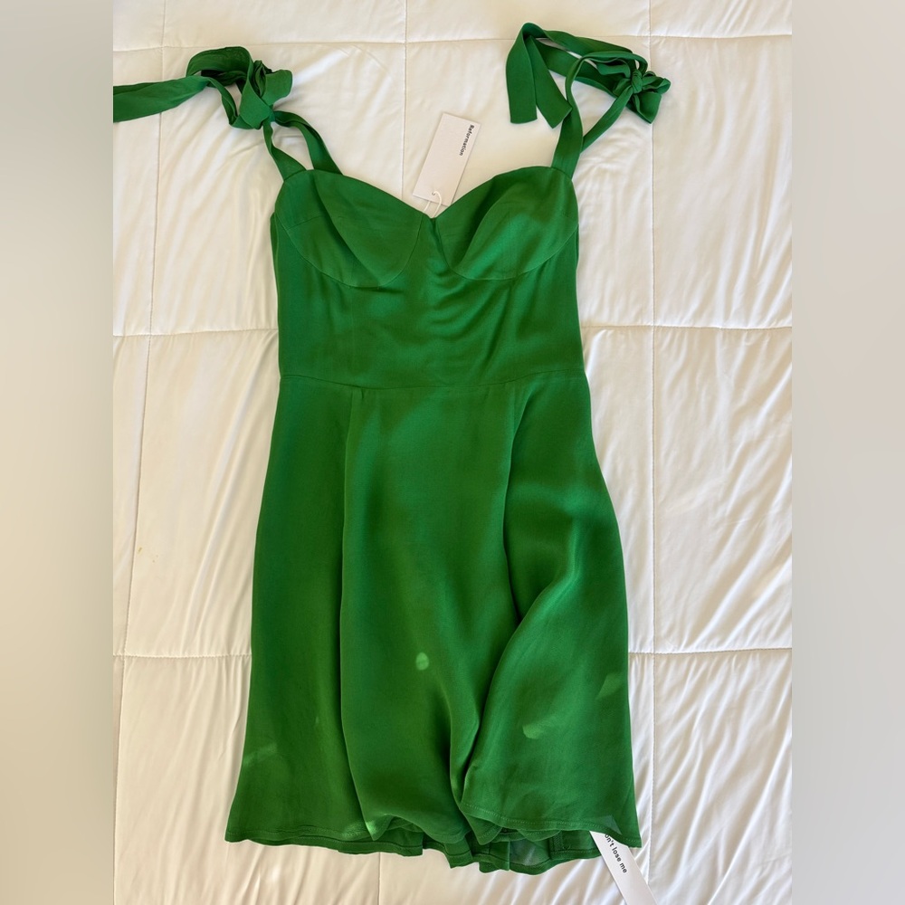 NWT Reformation Niara Dress in Kelly Green